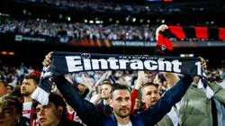 Eintracht Frankfurt fans at Camp Nou