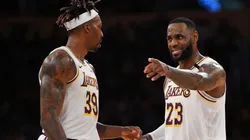 Dwight Howard (left) and LeBron James.