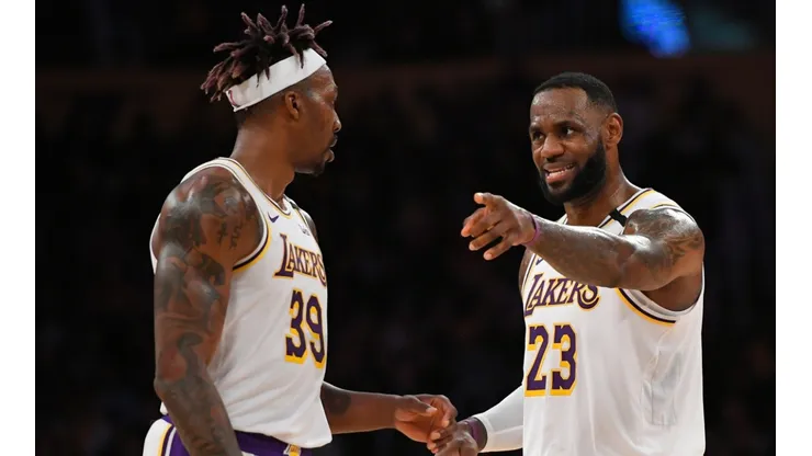 Dwight Howard (left) and LeBron James.
