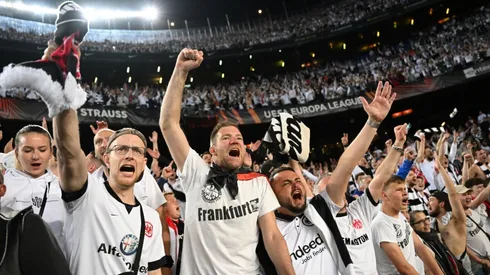 Eintracht Frankfurt fans took over the Camp Nou to witness their team's Europa League win over Barcelona.