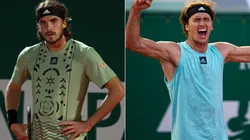 Stefanos Tsitsipas (left) and Alexander Zverev (right)