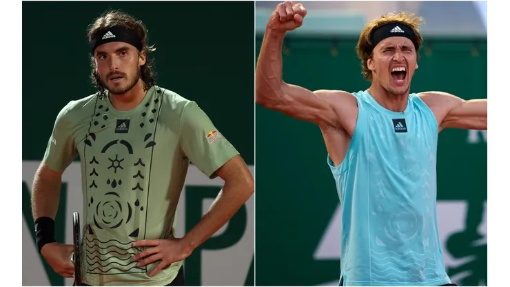 Stefanos Tsitsipas (left) and Alexander Zverev (right)