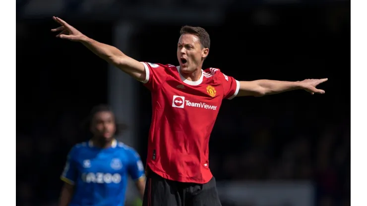 Matic of Manchester United during the Premier League match against Everton