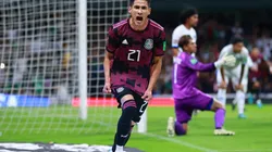 Former LA Galaxy winger Uriel Antuna celebrates after scoring in the World Cup Qualifiers