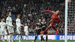 Real Madrid's Thibaut Courtois receiving a goal against Ajax in UEFA Champions League 2018-2019