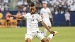 Séga Coulibaly of Los Angeles Galaxy during the match against Los Angeles FC