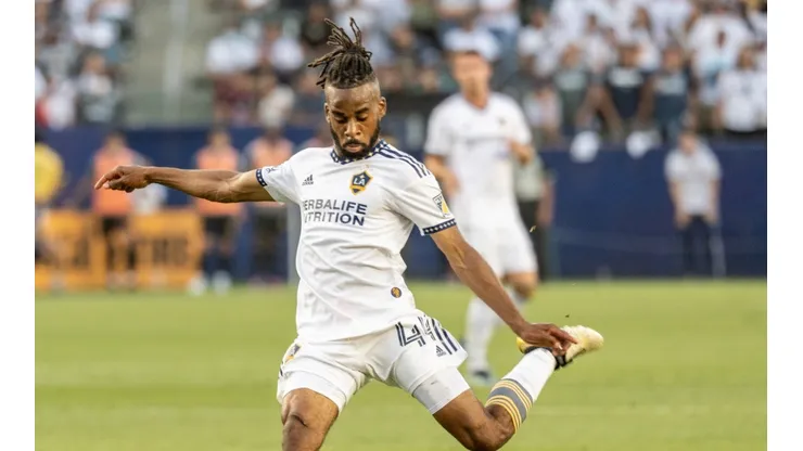Séga Coulibaly of Los Angeles Galaxy during the match against Los Angeles FC