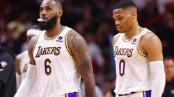 LeBron James (left) and Russell Westbrook.