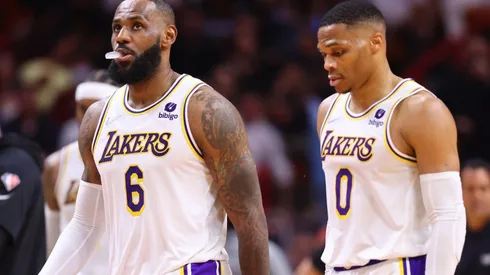 LeBron James (left) and Russell Westbrook.