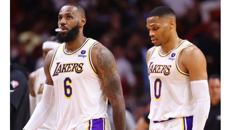 LeBron James (left) and Russell Westbrook.