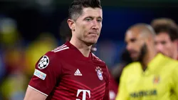 Robert Lewandowski of FC Bayern München looks on during the Leg One match against Villarreal CF.