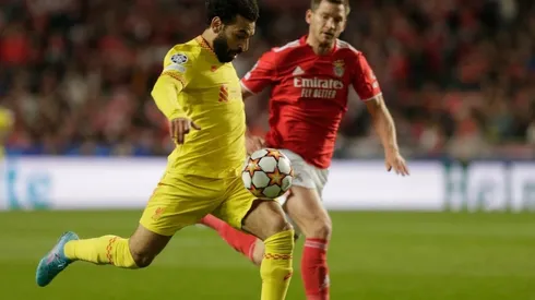 Mo Salah forward of Liverpool FC follow by Jan Vertonghen of Benfica