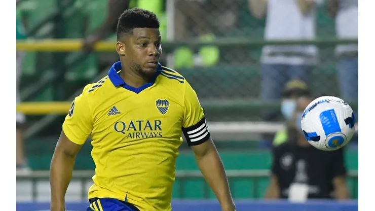 Frank Fabra during the match between Boca Juniors and Deportivo Cali