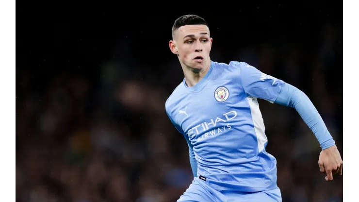 Phil Foden during the match between Manchester City and Atletico Madrid