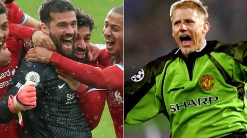 Alisson Becker and Peter Schmeichel