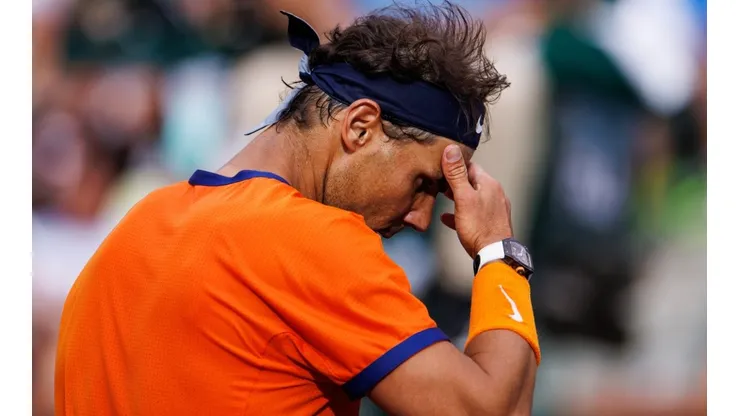 Rafael Nadal during the 2022 indian wells final.