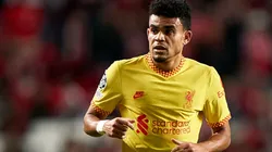 Luis Diaz during the match between Liverpool and Benfica