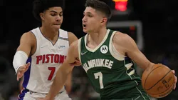 Killian Hayes of the Detroit Pistons and Grayson Allen of the Milwaukee Bucks