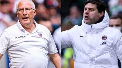 Pascal Gastien of Clermont and Mauricio Pochettino of PSG