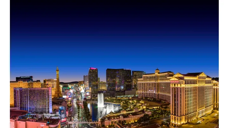 The Strip at night.
