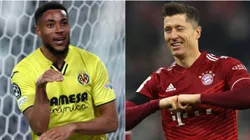 Arnaut Danjuma of Villarreal and Robert Lewandowski of Bayern