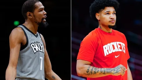 Kevin Durant of the Brooklyn Nets and Kevin Durant of the Brooklyn Nets