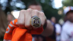 Astros fan with World Series ring