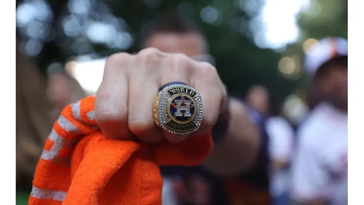 Astros fan with World Series ring