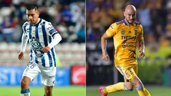 Erick Sanchez of Pachuca (left) and Carlos González of Tigres