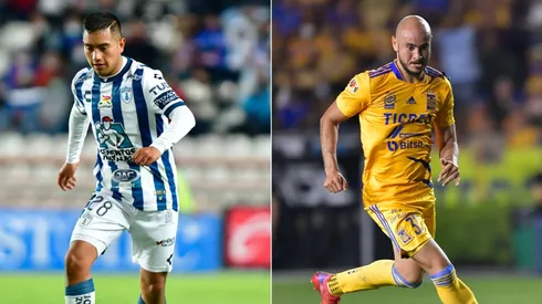 Erick Sanchez of Pachuca (left) and Carlos González of Tigres