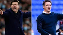 Mauricio Pochettino of PSG and Christophe Pelissier of Lorient