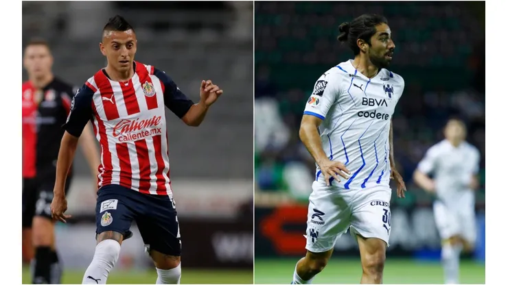 Roberto Alvarado of Chivas (left) and Rodolfo Pizarro of Monterrey