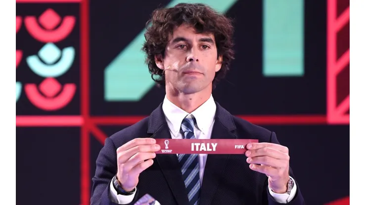 Italy being drawn in the Qatar 2022 European playoffs draw in 2021.
