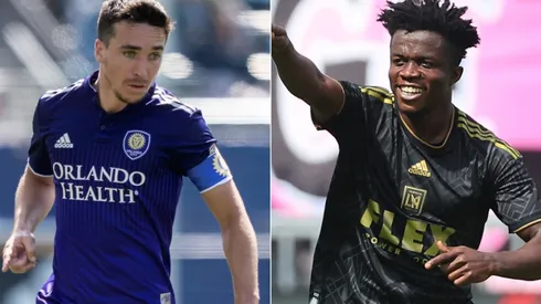 Mauricio Pereyra of Orlando City and Kwadwo Opoku of Los Angeles FC