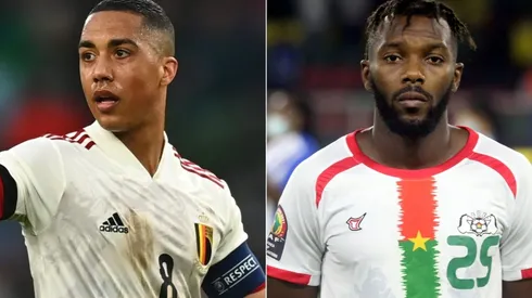 Youri Tielemans of Belgium and Steeve Farid Yago of Burkina Faso