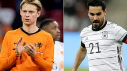 Frenkie de Jong of Netherlands and Ilkay Guendogan of Germany