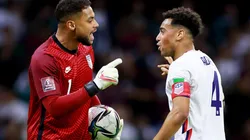Zack Steffen and Tyler Adams of the US