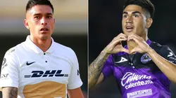 Favio Enrique Alvarez of Pumas and Roberto Meraz of Mazatlan