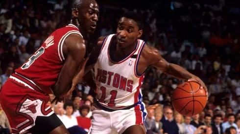 Michael Jordan and Isiah Thomas