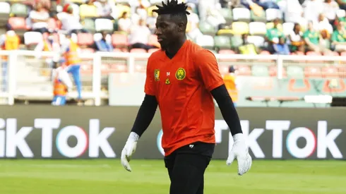 Goalkeeper Andre Onana of Cameroon looks on prior to the 2021 Africa Cup of Nations