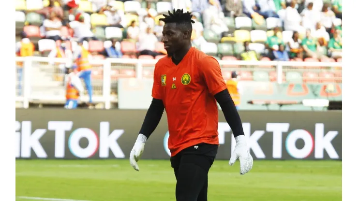 Goalkeeper Andre Onana of Cameroon looks on prior to the 2021 Africa Cup of Nations