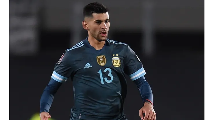 Cristian Romero in action for Argentina.
