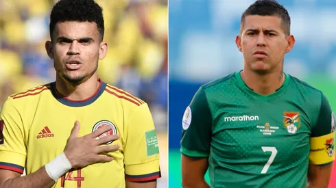 Luis Diaz of Colombia (left) and Juan Carlos Arce of Bolivia