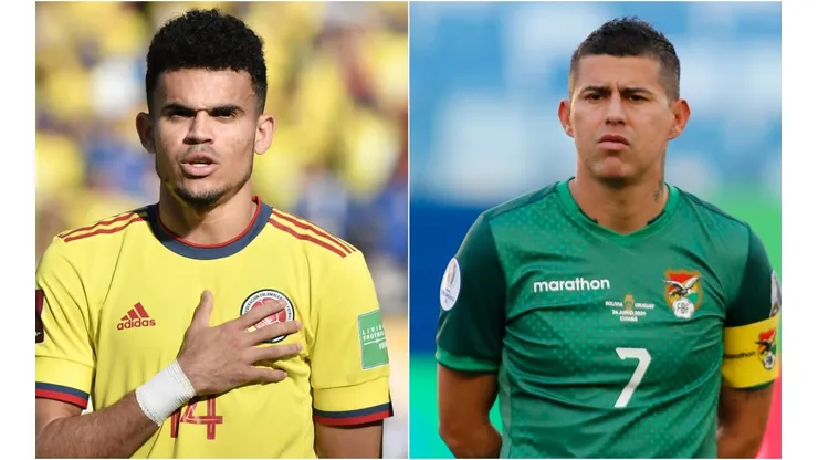 Luis Diaz of Colombia (left) and Juan Carlos Arce of Bolivia