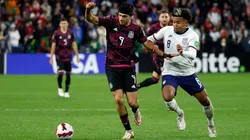 Raul Jimenez #9 of Mexico and Weston McKennie #8 of the United States