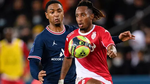 Abdou Diallo of PSG and Gelson Martins of Monaco