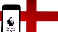 Premier League logo with a England flag