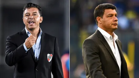 River Plate manager Marcelo Gallardo (left) and Boca Juniors coach Sebastian Battaglia.