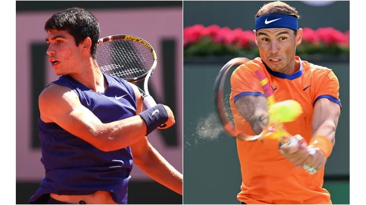 Carlos Alcaraz Garfia and Rafael Nadal of Spain