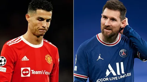 Cristiano Ronaldo of Manchester United and Lionel Messi of PSG